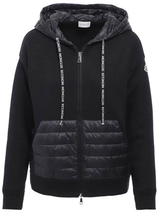hooded jacket black - MONCLER - BALAAN.