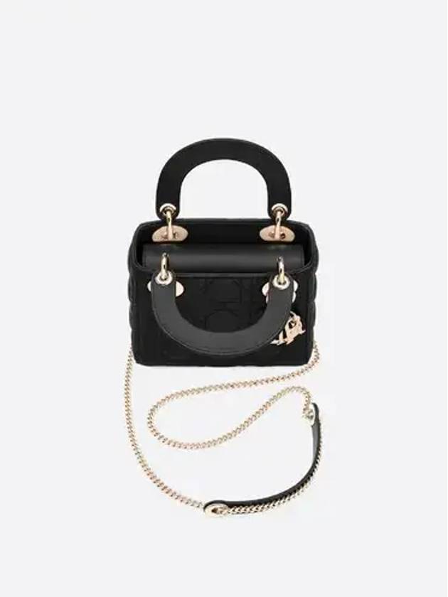 Lady Cannage Lambskin Mini Bag Black - DIOR - BALAAN.