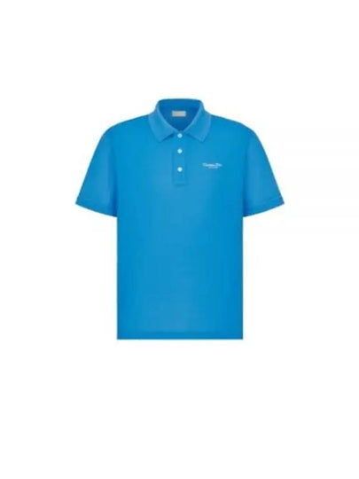 Couture Polo Shirt Blue - DIOR - BALAAN 2