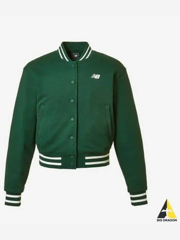 Women s Sports Varsity Jacket 40 Green - NEW BALANCE - BALAAN 1