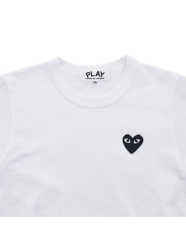 Women's Black Heart Wappen T-Shirt AZ P1T063 051 WHITE - COMME DES GARCONS - BALAAN 3