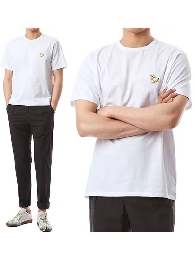 Chillax Fox Patch Classic Short Sleeve T-Shirt White - MAISON KITSUNE - BALAAN 2