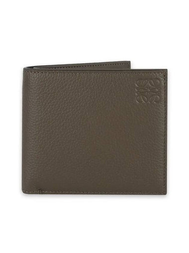 Men's Bifold Coin Soft Grained Calfskin Half Wallet Brown - LOEWE - BALAAN 1