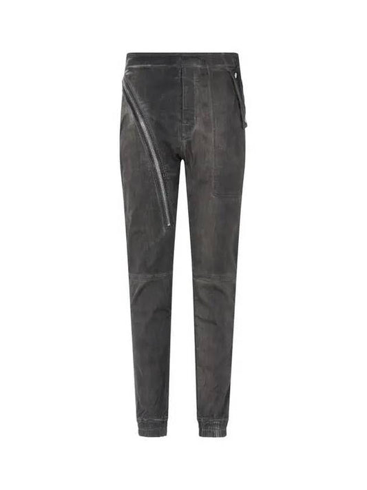 MEN DRKSHDW Zip up Denim Jogger Pants Charcoal - RICK OWENS - BALAAN 1