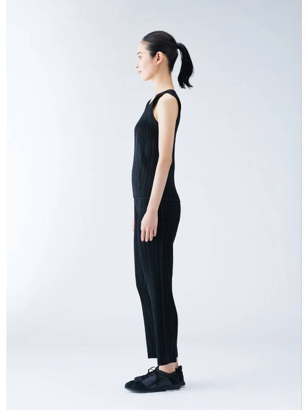 Pleated Basic Straight Pants Black - ISSEY MIYAKE - BALAAN 4