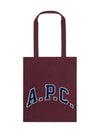 Ru 1987 University Tote Bag Eco Burgundy Unisex - A.P.C. - BALAAN 1