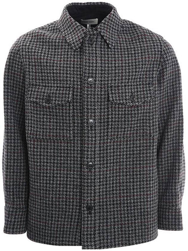 Gervon Check Virgin Wool Long Sleeve Shirt Anthracite - ISABEL MARANT - BALAAN 1