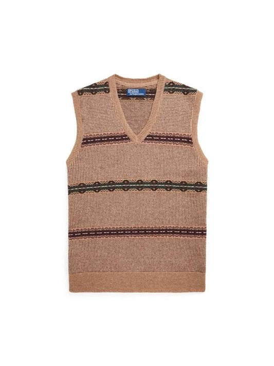 30 Points Fair Isle Wool Sweater Vest Beige - POLO RALPH LAUREN - BALAAN 1