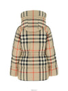Women's Detachable Hooded Check Puffer Jacket Padded Archive Beige - BURBERRY - BALAAN 4