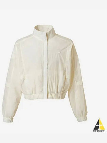 Women s Light Semi Cropped Woven Jacket 64 Cream - NEW BALANCE - BALAAN 1