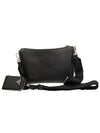 triangle logo leather shoulder bag black - PRADA - BALAAN 5