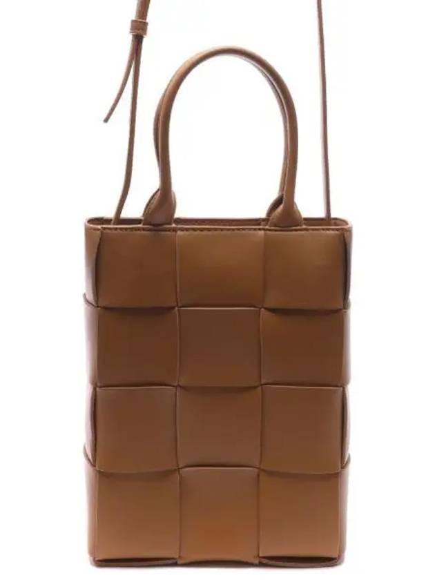 Cassette Intrecciato Mini Tote Bag Camel - BOTTEGA VENETA - BALAAN 2