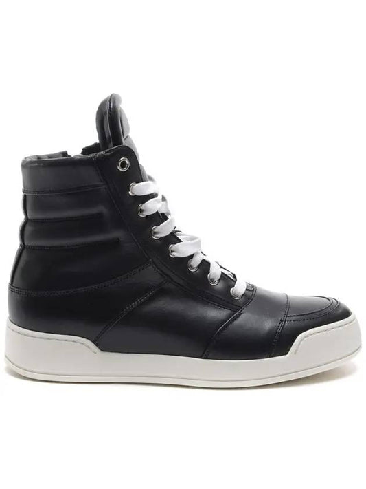metallic suede high top sneakers black - BALMAIN - BALAAN.