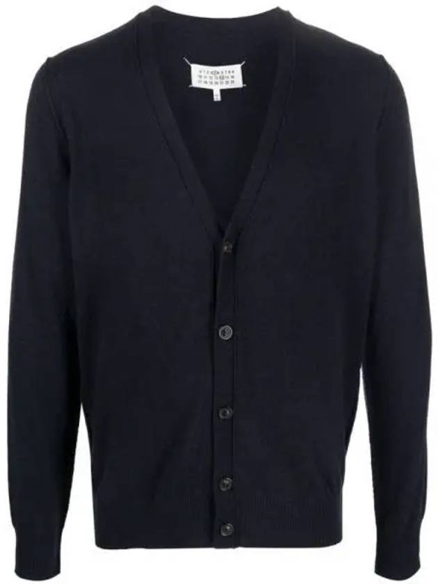 Cashmere Back Stitch Cardigan Navy - MAISON MARGIELA - BALAAN 2