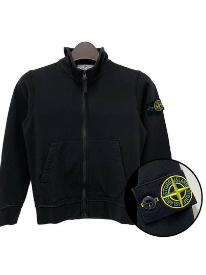 Kids Wappen Patch Zip-Up Jacket Black - STONE ISLAND - BALAAN 2