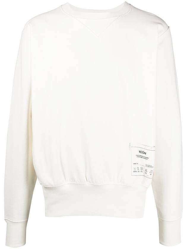 Tap Printing Cotton Sweatshirt White - MAISON MARGIELA - BALAAN 1