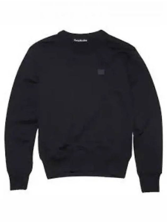 Face Patch Crew Neck Sweatshirt Black - ACNE STUDIOS - BALAAN 2