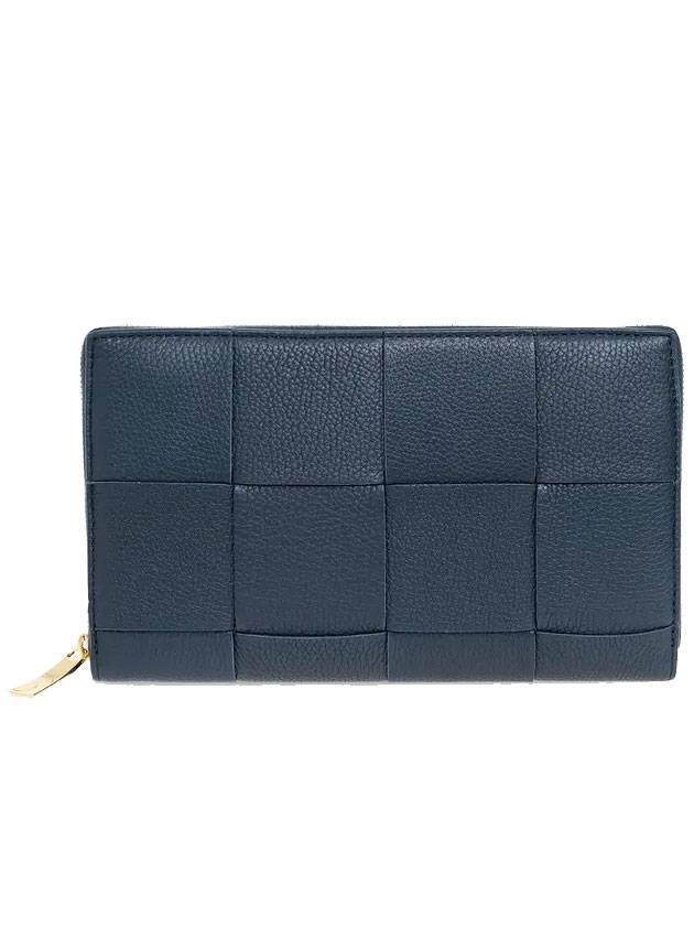 Intrecciato Zipper Long Wallet Navy - BOTTEGA VENETA - BALAAN 1