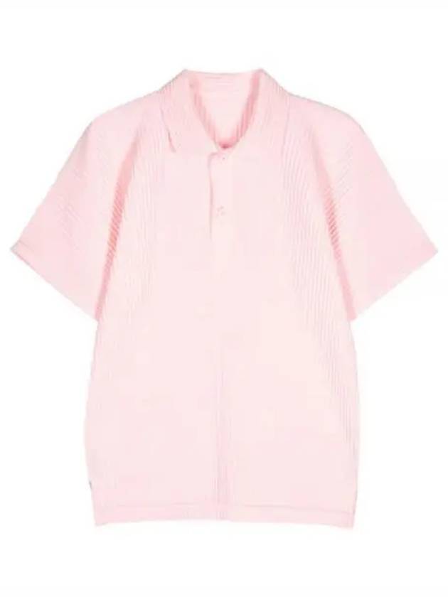 Homme Plissé MC May Knit Polo Shirt Pink - ISSEY MIYAKE - BALAAN 2