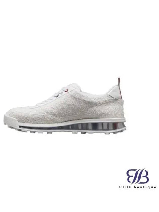 Tech Runner Tweed Lace-Up Low Top Sneakers White - THOM BROWNE - BALAAN 2