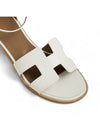 H Santorini leather strap sandals white H182139Z - HERMES - BALAAN 4