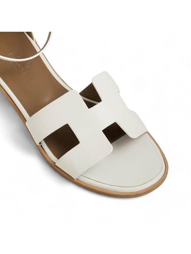 H Santorini leather strap sandals white H182139Z - HERMES - BALAAN 4