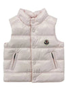 Kids Bernard down vest pale peach pink 1A00034 68950 503 - MONCLER - BALAAN 1