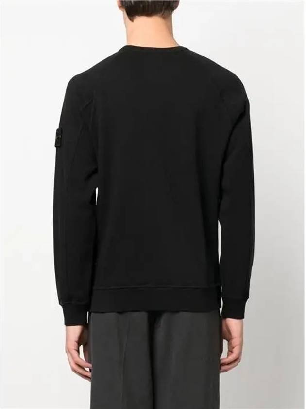 OLD Treatment Wappen Patch Crew Neck Sweatshirt Black - STONE ISLAND - BALAAN 8