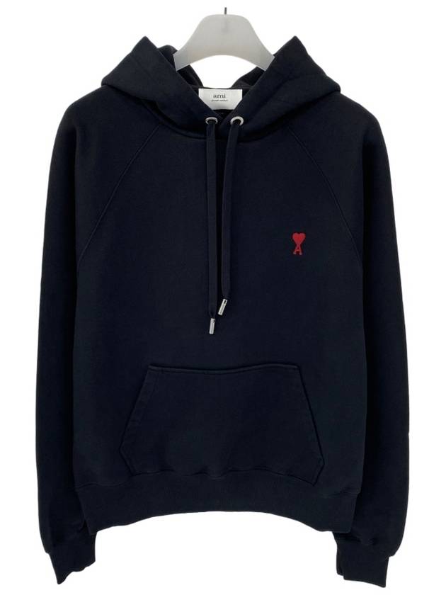 Small Heart Embroidered Logo Hooded Sweatshirt BFUSW205 747 - AMI - BALAAN 2