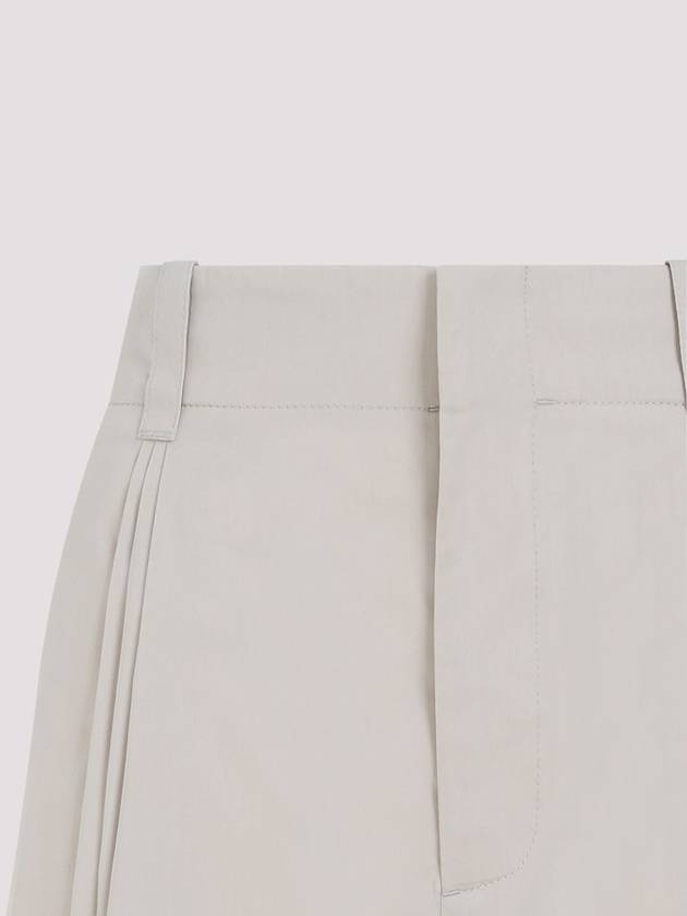 Cotton Silk Wide Leg Slacks Beige - BOTTEGA VENETA - BALAAN 5