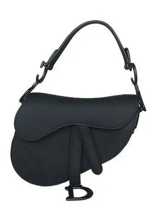 M0456 Matte Black Mini Saddle Shoulder Bag - DIOR - BALAAN 2