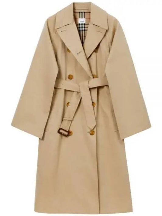 Cotton Gabardine Trench Coat Honey - BURBERRY - BALAAN 2