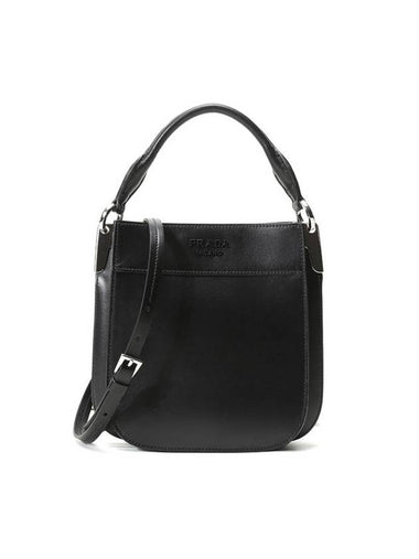 Margit Leather Small Cross Bag Black - PRADA - BALAAN 1