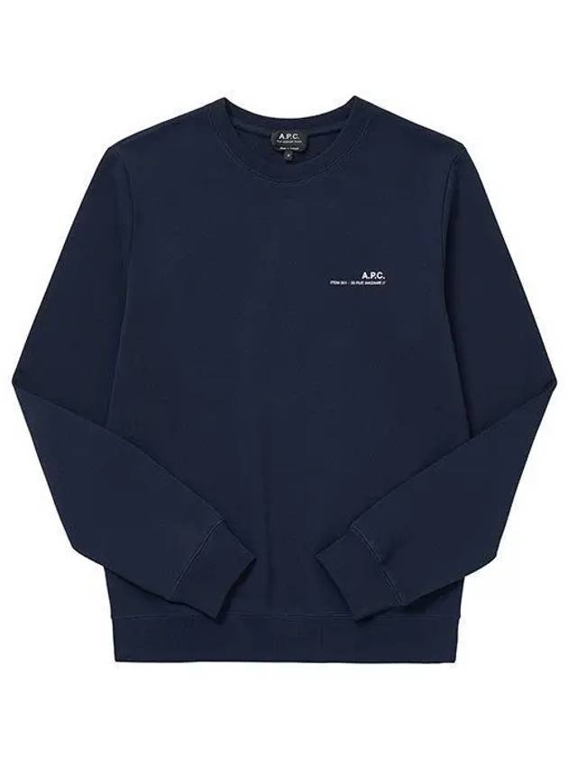 Item Logo Cotton Sweatshirt Navy - A.P.C. - BALAAN 2