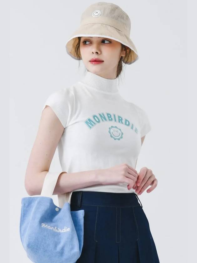 Montbird mock neck cap sleeve knit WHITE - MONBIRDIE GOLF - BALAAN 8