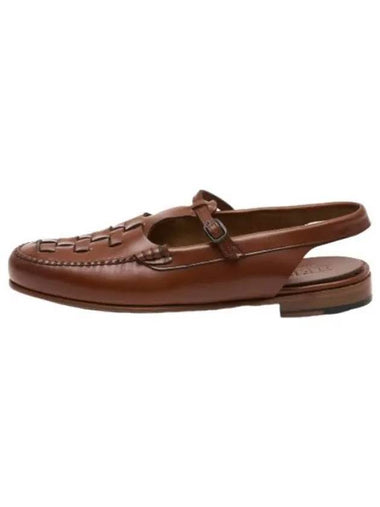 Rocketa slingback bar loafer tan shoes - HEREU - BALAAN 1