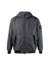 Men's Garment Dyed Crinkle Reps Recycled Nylon Primaloft TC Hooded Jacket Lead - STONE ISLAND - BALAAN 2