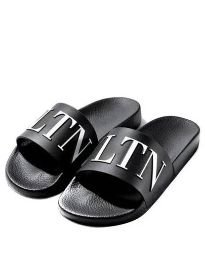 VLTN Logo Slippers Black - VALENTINO - BALAAN 2