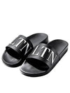 Men's Rubber Slippers Black - VALENTINO - BALAAN 2