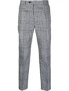 Wavy Check Suit Slacks Grey - KENZO - BALAAN 2