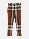 Women's Check Wool Tailored Pants Brown - BURBERRY - BALAAN 2