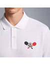 Tennis Logo Patch Polo Shirt White - MONCLER - BALAAN 6