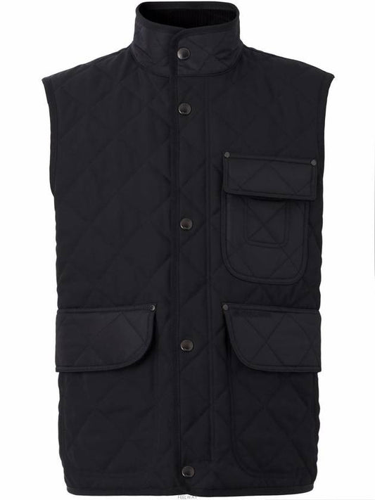 Diamond Quilted Thermoregulated Vest Black - BURBERRY - BALAAN.