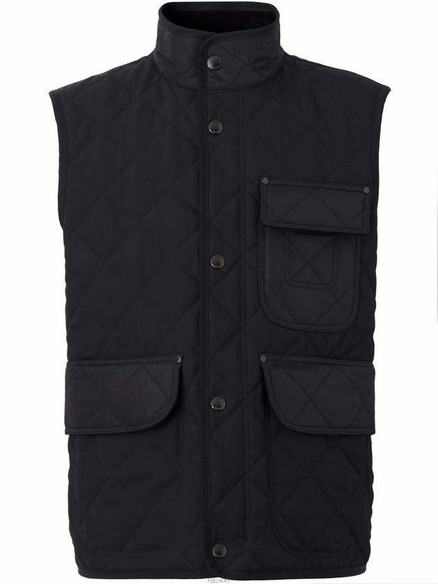 Diamond Quilted Thermoregulated Vest Black - BURBERRY - BALAAN 2