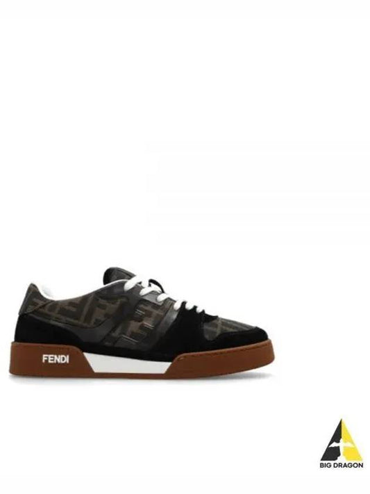 Match Canvas Low-Top With Black Suede - FENDI - BALAAN 2