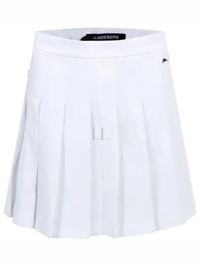 Women's Adina Pleated Skirt White - J.LINDEBERG - BALAAN 2