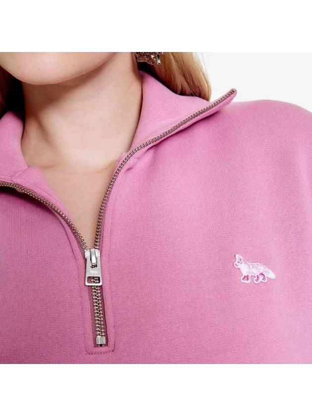 Baby Fox Half Zip Up Sweatshirt Pink - MAISON KITSUNE - BALAAN 7