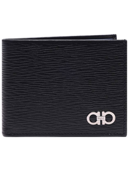 Gancini Half Wallet Black - SALVATORE FERRAGAMO - BALAAN 2