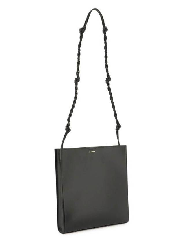 Tangle Medium Leather Cross Bag Black - JIL SANDER - BALAAN 4