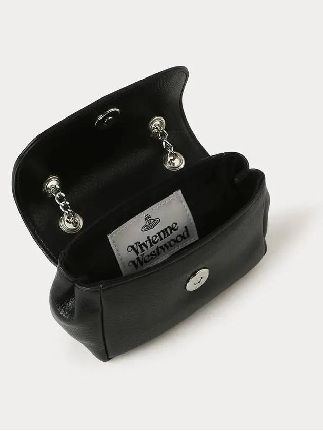 Small Re-Vegan Grain Chain Cross Bag Black - VIVIENNE WESTWOOD - BALAAN 4